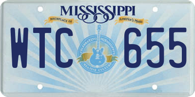 MS license plate WTC655