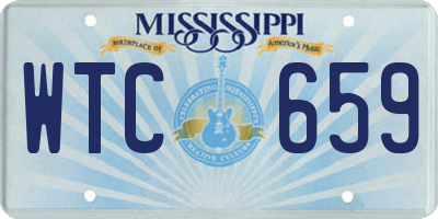 MS license plate WTC659