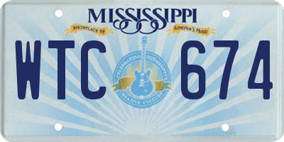 MS license plate WTC674