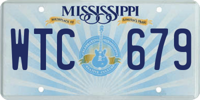 MS license plate WTC679