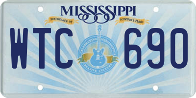 MS license plate WTC690