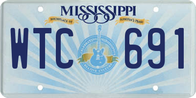 MS license plate WTC691