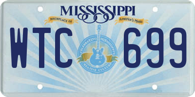 MS license plate WTC699