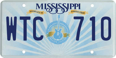 MS license plate WTC710
