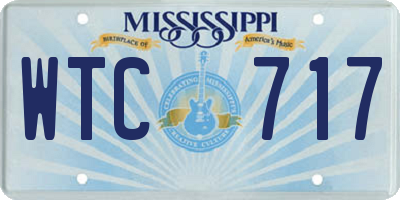 MS license plate WTC717