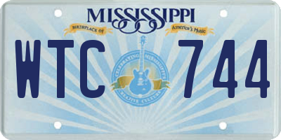 MS license plate WTC744
