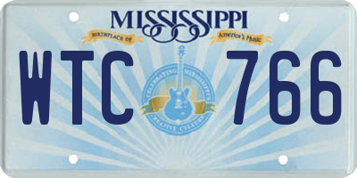 MS license plate WTC766