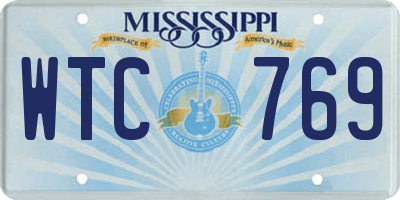 MS license plate WTC769