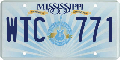 MS license plate WTC771