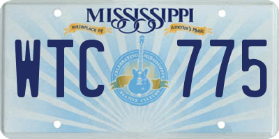 MS license plate WTC775