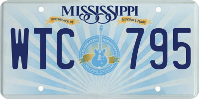 MS license plate WTC795