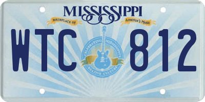 MS license plate WTC812