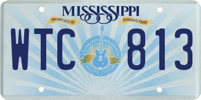 MS license plate WTC813