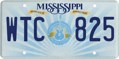 MS license plate WTC825