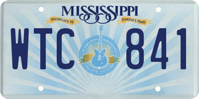 MS license plate WTC841