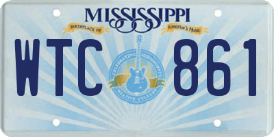 MS license plate WTC861