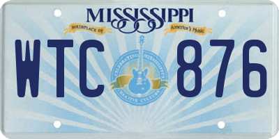 MS license plate WTC876