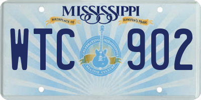 MS license plate WTC902