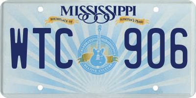 MS license plate WTC906