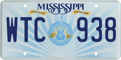MS license plate WTC938