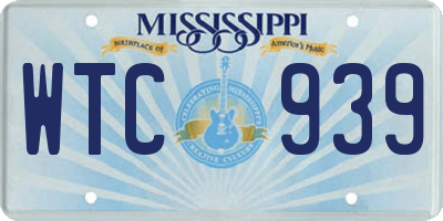 MS license plate WTC939