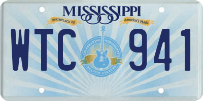 MS license plate WTC941