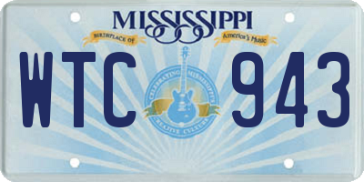 MS license plate WTC943