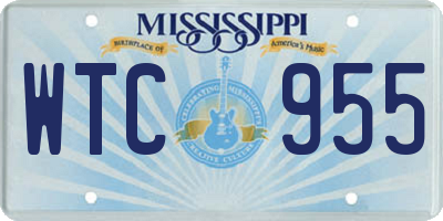MS license plate WTC955