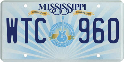 MS license plate WTC960