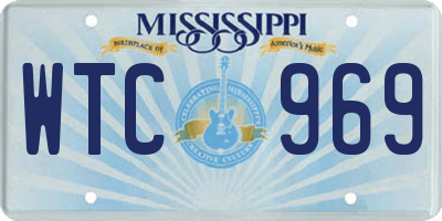 MS license plate WTC969