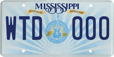 MS license plate WTD000