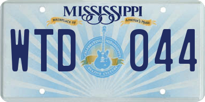 MS license plate WTD044
