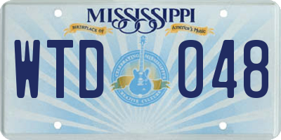 MS license plate WTD048