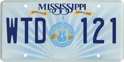 MS license plate WTD121