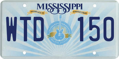 MS license plate WTD150