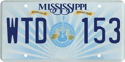 MS license plate WTD153