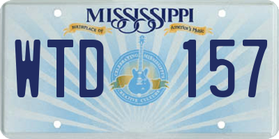 MS license plate WTD157