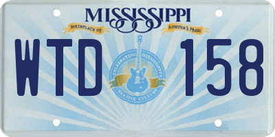MS license plate WTD158
