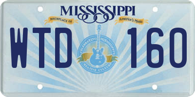 MS license plate WTD160