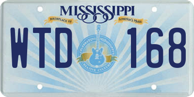 MS license plate WTD168