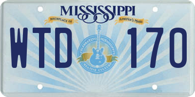 MS license plate WTD170