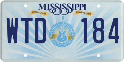 MS license plate WTD184