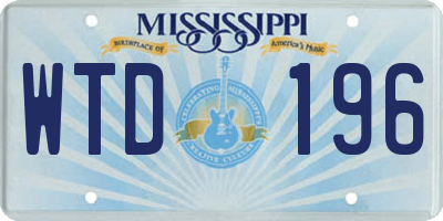 MS license plate WTD196