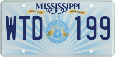 MS license plate WTD199