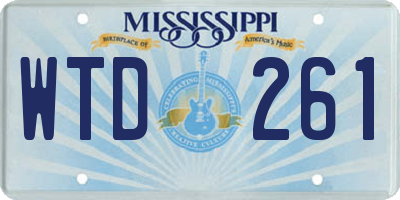 MS license plate WTD261