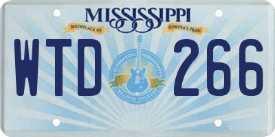 MS license plate WTD266