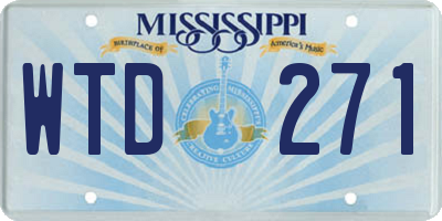 MS license plate WTD271