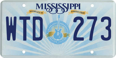 MS license plate WTD273