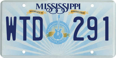 MS license plate WTD291