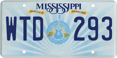 MS license plate WTD293